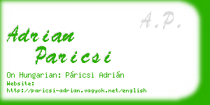 adrian paricsi business card