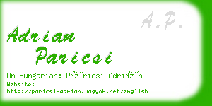 adrian paricsi business card